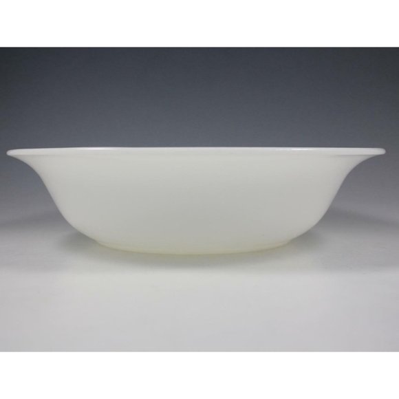 Vintage Crown Corning Opaque White Glass Serving Bowl 9 1/2" Flanged Rim USA - Picture 1 of 6